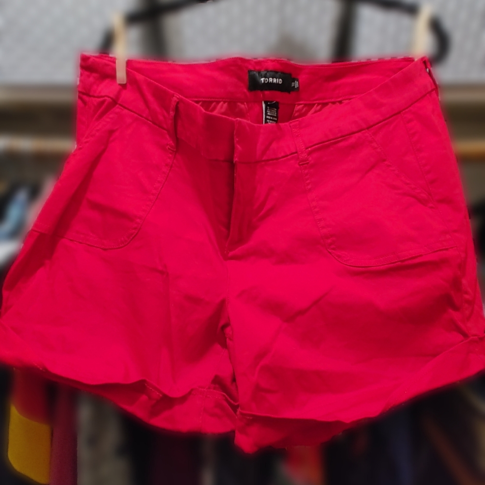 Red chino shorts  from Torrid